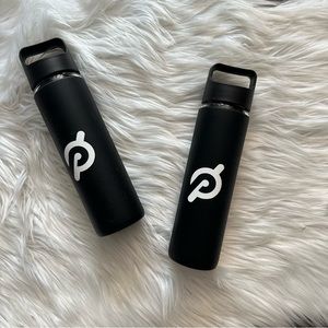 Glass Peloton water bottles